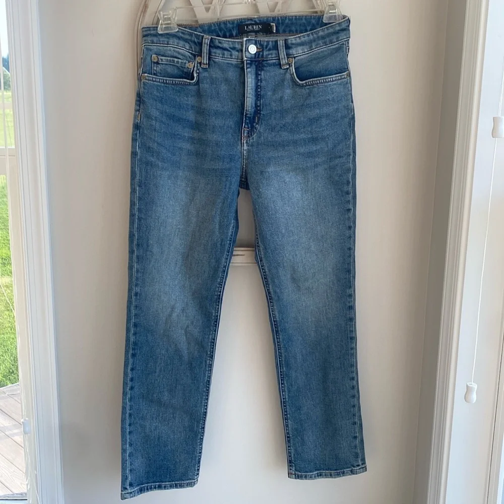 Lauren Ralph Lauren mid rise ankle length slightly distressed jeans size 6 NWOT - Picture 1 of 10